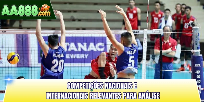 Competições nacionais e internacionais relevantes para análise