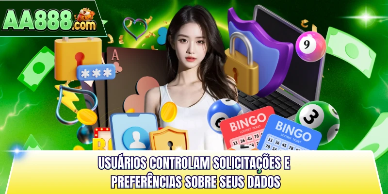 Usuários controlam solicitações e preferências sobre seus dados